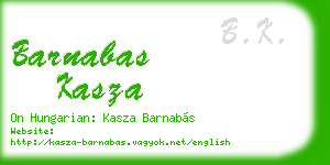 barnabas kasza business card
